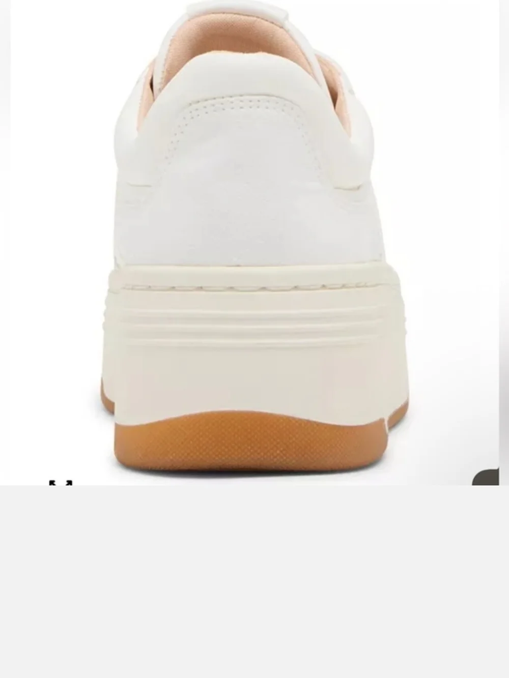 NIB Madden Girl Cream Platform Lace-Up Sneakers
